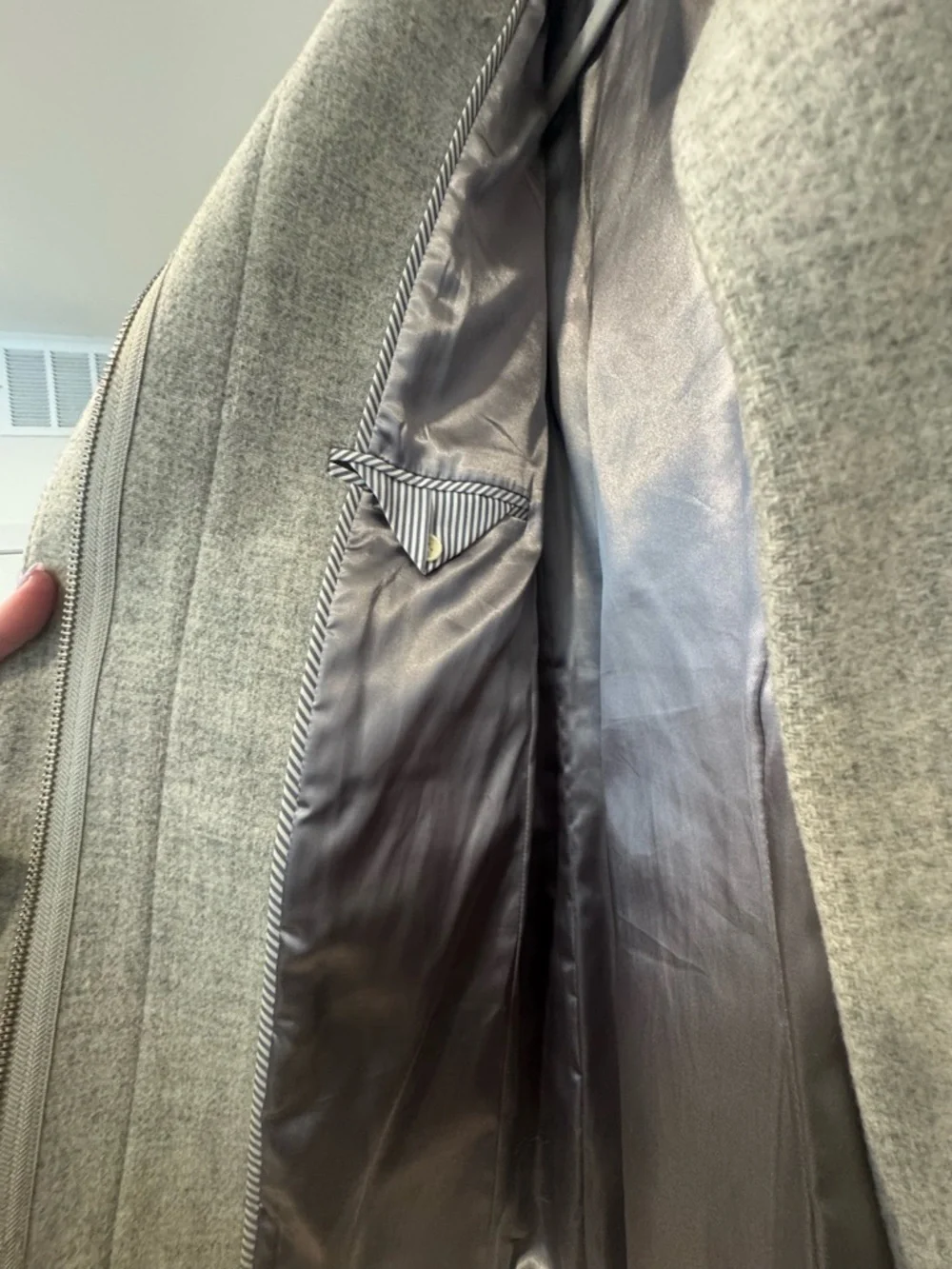 J. Crew Cocoon Coat in Italian Stadium-Cloth Wool - Heather Dusk - Size 6 - Picture 10 of 12